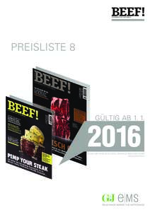 www.beef.de  PREISLISTE 8 Kon rog taKt