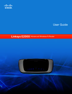 User Guide  Linksys E2000 Advanced Wireless-N Router