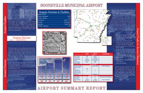 Booneville Municipal (4M2) is a city owned general aviation airport in west central Arkansas. Located 3 miles east of the city center, the airport occupies 200 acres. The airport is served by one runway, Runway 9-27, mea
