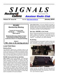 *********************************************************************  SIGNALS Monthly Newsletter of the  Amateur Radio Club