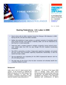 Dueling federations : U.S. labor in 2006