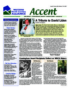 Issue 80 Volume XXIV, Number 3 Fall[removed]a Grassroots Environmental Organization Accent