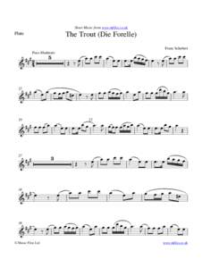 Sheet Music from www.mfiles.co.uk  The Trout (Die Forelle) Flute