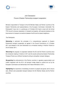 Transport in Azerbaijan / Transport in Bulgaria / Transport in Georgia / Transport in Kazakhstan / Transport in Romania / European Union / TRACECA / Eastern Partnership / Trans-European Transport Networks / Transport in Europe / Europe / Transport