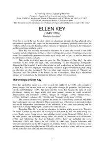 Ellen Key / Anarchist theory / Consequentialism / Altruism / Jean-Jacques Rousseau / Friedrich Nietzsche / Individualism / Ethics / Philosophy / Social philosophy