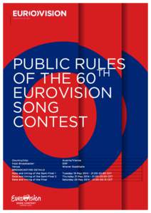 PUBLIC RULES TH OF THE 60 EUROVISION SONG CONTEST