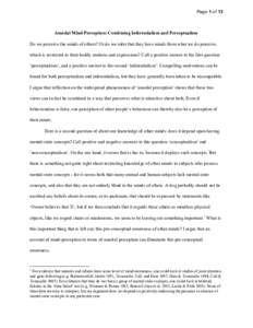   Page 1 ​of 13  Amodal Mind­Perception: Combining Inferentialism and Perceptualism  Do we perceive the minds of others? Or do we infer that they have minds from what we do perceive,  wh