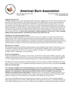 American Burn Association 625 N. Michigan Avenue, Ste[removed]Chicago, IL[removed]Voice[removed] • Fax[removed]e-mail: [removed]