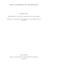 DELFT UNIVERSITY OF TECHNOLOGY  REPORTBi-CGSTAB as an induced dimension reduction method Gerard L.G. Sleijpen, Peter Sonneveld and Martin B. van Gijzen