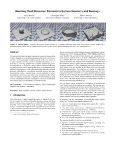 Matching Fluid Simulation Elements to Surface Geometry and Topology Tyson Brochu∗ University of British Columbia Christopher Batty∗ University of British Columbia