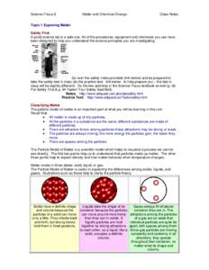 Science Focus 9  Matter and Chemical Change Class Notes
