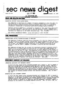 SEC News Digest, [removed]