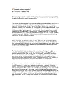 Distributed computing architecture / Grid computing / Utility computing / Computon / Bernardo Huberman / Sun Microsystems / Computer cluster / Oracle Grid Engine / Computing / Concurrent computing / Parallel computing