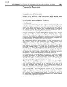 Federal Register / Vol. 79, No[removed]Wednesday, June 4, [removed]Presidential Documents[removed]Presidential Documents