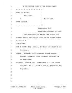 Holmes v. South Carolina / Blume / John Roberts / Stephen Breyer / DNA profiling / Appeal / Law / Supreme Court of the United States / Government