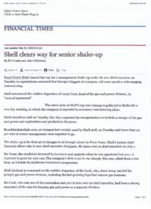 Shell clears  way for senior shake-up
