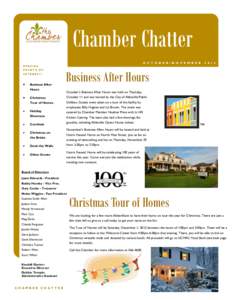 Chamber Chatter SPECIAL POINTS OF INTEREST:  
