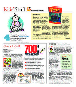 Kids’Stuff  A MONTHLY FEATURE