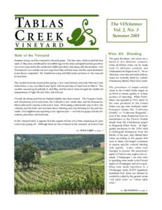 Tablas Creek Vineyard Newsletter Summer 2003