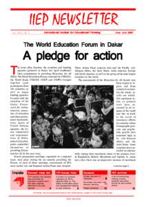 Vol. XVIII, No. 2  International Institute for Educational Planning APRIL– JUNE 2000