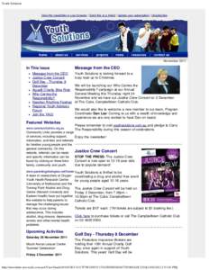 Youth Solutions  View this newsletter in your browser | Send this to a friend | Update your subscription | Unsubscribe home