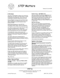 STEP Matters Number 150, June 2009 In this Issue This issue of STEP Matters contains a mix of local and global issues. We report on the state of play on a range