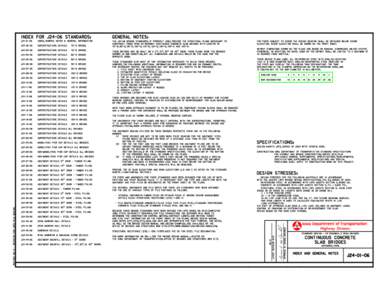 INDEX FOR J24-06 STANDARDS:  GENERAL NOTES: J24-01-06