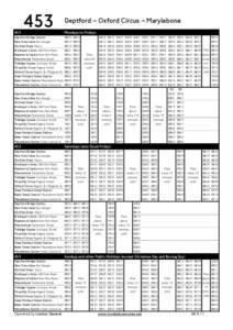 453  Deptford	–	Oxford	Circus	–	Marylebone 453