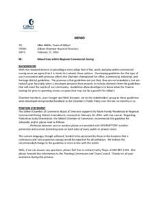 Real property law / Land law / Gilbert Chamber of Commerce / Guideline / Chamber of commerce / Mixed-use development / Urban studies and planning / Real estate / Zoning