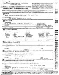 jM.  Form No.10-IOU :.jNjTEDsTAjEs DEPARTMENTOFT HEINTERIOR NATIONAL PARK SERVICE