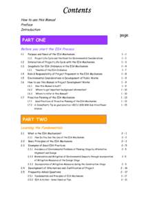 Contents How to use this Manual Preface Introduction  PART ONE