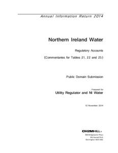 Annual Information Return[removed]Northern Ireland Water Regulatory Accounts (Commentaries for Tables 21, 22 and 25)