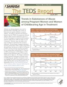 July 25, 2013  Data Spotlight Trends in Substances of Abuse among Pregnant Women and Women