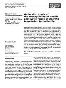 Bacterial diseases / Biology / Tick-borne diseases / Borrelia / Erythema chronicum migrans / Spirochaete / Doxycycline / Anaerobic infection / Lyme disease microbiology / Lyme disease / Microbiology / Medicine