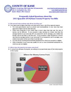 Property Tax Bill Frequently Asked Questions