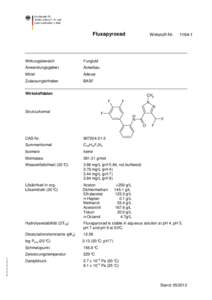 Fluxapyroxad  Wirkungsbereich