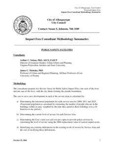 Impact fee / Albuquerque /  New Mexico / Government procurement in the United States / New Mexico / Geography of the United States / Politics of the United States / Urban studies and planning / Sustainable development / Albuquerque metropolitan area / Fee / Pricing