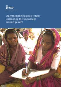 Operationalizing good intent: untangling the knowledge around gender