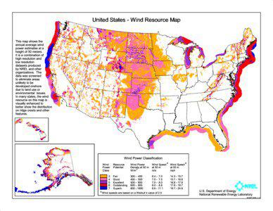 United States Wind Resource Map
