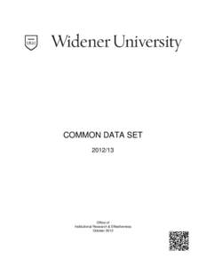 COMMON DATA SET[removed]Office of Institutional Research & Effectiveness October 2012