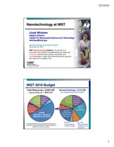 College of Nanoscale Science and Engineering / University at Albany /  SUNY / Time / Future / National Institute of Standards and Technology / Nanomanufacturing / Nanoelectronics / Molecular nanotechnology / Nanomaterials / Nanotechnology / Emerging technologies / Technology