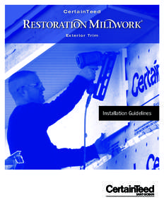 CertainTeed  Exterior Trim Installation Guidelines