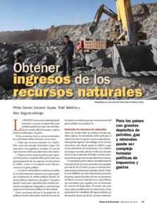 Obtener ingresos de los recursos naturales Trabajadores en una mina de tierras raras en Baotou, China.  Philip Daniel, Sanjeev Gupta, Todd Mattina y