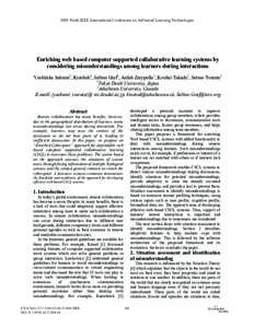 Learning / Pedagogy / Distance education / Computer-supported collaborative learning / Web 2.0 / Collaborative learning / E-learning / Model-centered instruction / Education / Educational psychology / Collaboration
