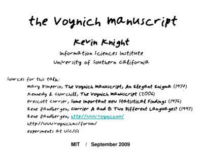 the Voynich Manuscript  a mystery