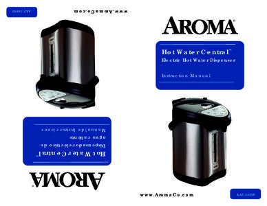 www.AromaCo.com  AAP-340SB Hot Water Central™ Dispensador eléctrico de