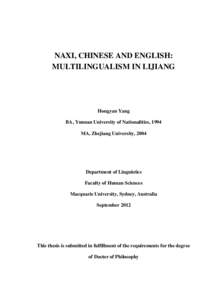 Naxi language / Yunnan / Lijiang