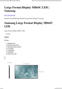 Large Format Display MD65C LED | Samsung