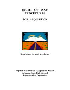 RIGHT OF WAY PROCEDURES FOR ACQUISITION Negotiations through Acquisition