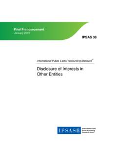 Final Pronouncement January 2015 IPSAS 38  International Public Sector Accounting Standard™